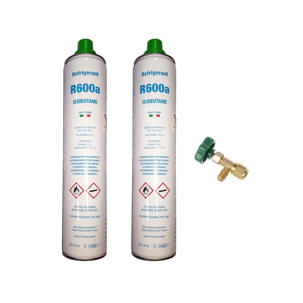 Fluide Frigorigène R600a - Isobutane 420g, 750ml - Recharge Jetable Pour Réfrigérateurs Écologiques - 3
