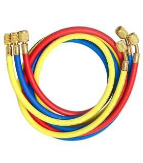 mangueras carga aire acondicionado refrigerante R22-R134A 1/4" SAE 150cm