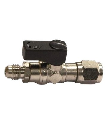 Válvula servicio botellas gas refrigerante 1/2" y 1/4" SAE