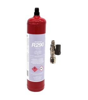 Gas refrigerante propano R290 + llave carga