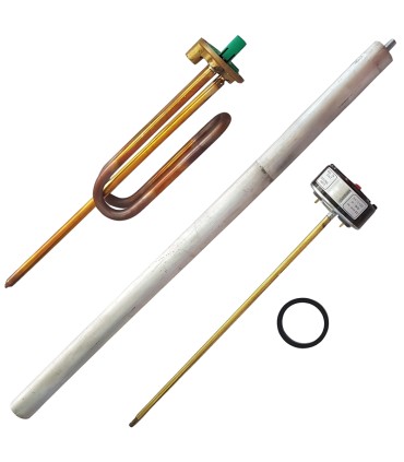 Kit resistencia 2000W + termostato varilla + junta + ánodo magnesio termo eléctrico Ariston Cointra Fleck Thermor Roca Welcome