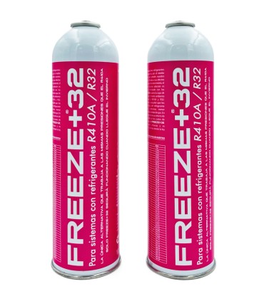 Pack 2 botellas gas refrigerante R-410A R-32 FREEZE+32