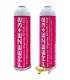 Pack 2 botellas gas refrigerante R-410A R-32 FREEZE+32 + válvula