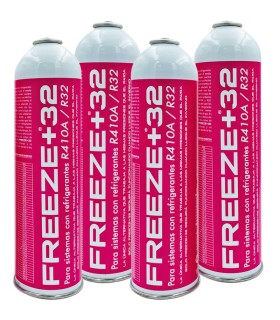 Pack 4 botellas gas refrigerante R-410A R-32 FREEZE+32
