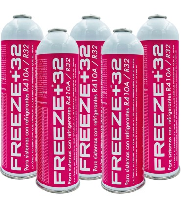 Pack 5 botellas gas refrigerante R-410A R-32 FREEZE+32