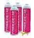 Pack 4 botellas gas refrigerante R-410A R-32 FREEZE+32 + válvula