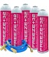 Pack 5 botellas gas refrigerante R-410A R-32 FREEZE+32 + manguera carga 1/4"-1/4" + válvula