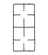 Parrilla cocina gas 37016688 460x210x40mm