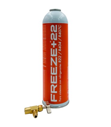 Gas refrigerante ecológico R22-R404-R407C FREEZE+22 + válvula