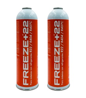 Pack 2 botellas gas refrigerante R22-R404-R407C FREEZE+22
