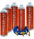 Pack 5 botellas gas refrigerante R22-R404-R407C FREEZE+22 + manguera carga 5/16"-1/4" + válvula