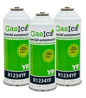 Gas refrigerante R1234yf GASICA YF pack 3 botellas