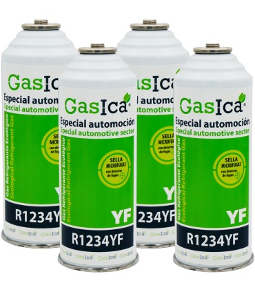 Gas refrigerante R1234yf GASICA YF pack 4 botellas