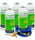 Gas refrigerante R1234yf GASICA YF pack 5 botellas + manguera carga 1/4"-1/4" + válvula