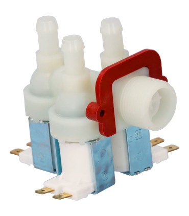 Electroválvula lavadora universal 3 vías 90º