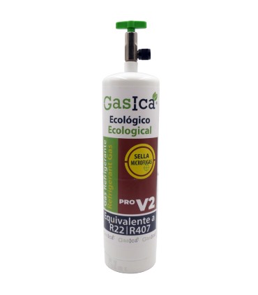 Gas refrigerante ecológico GASICA PRO V2 - R22 R407 R290 envase 400g