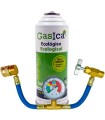Gas refrigerante R12 R134A Gasica D2 Isobutano R600A + manómetro + manguera + válvula