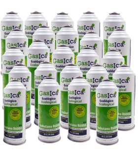 Gas refrigerante R12 R134A Gasica D2 pack 24 botellas Isobutano R600A