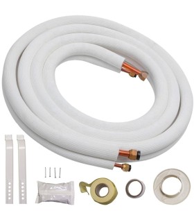 Tubería cobre aislado 3/8"-5/8" de 5 metros + accesorios montaje