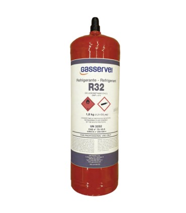 Gas refrigerante R-32 botella 1,8kg