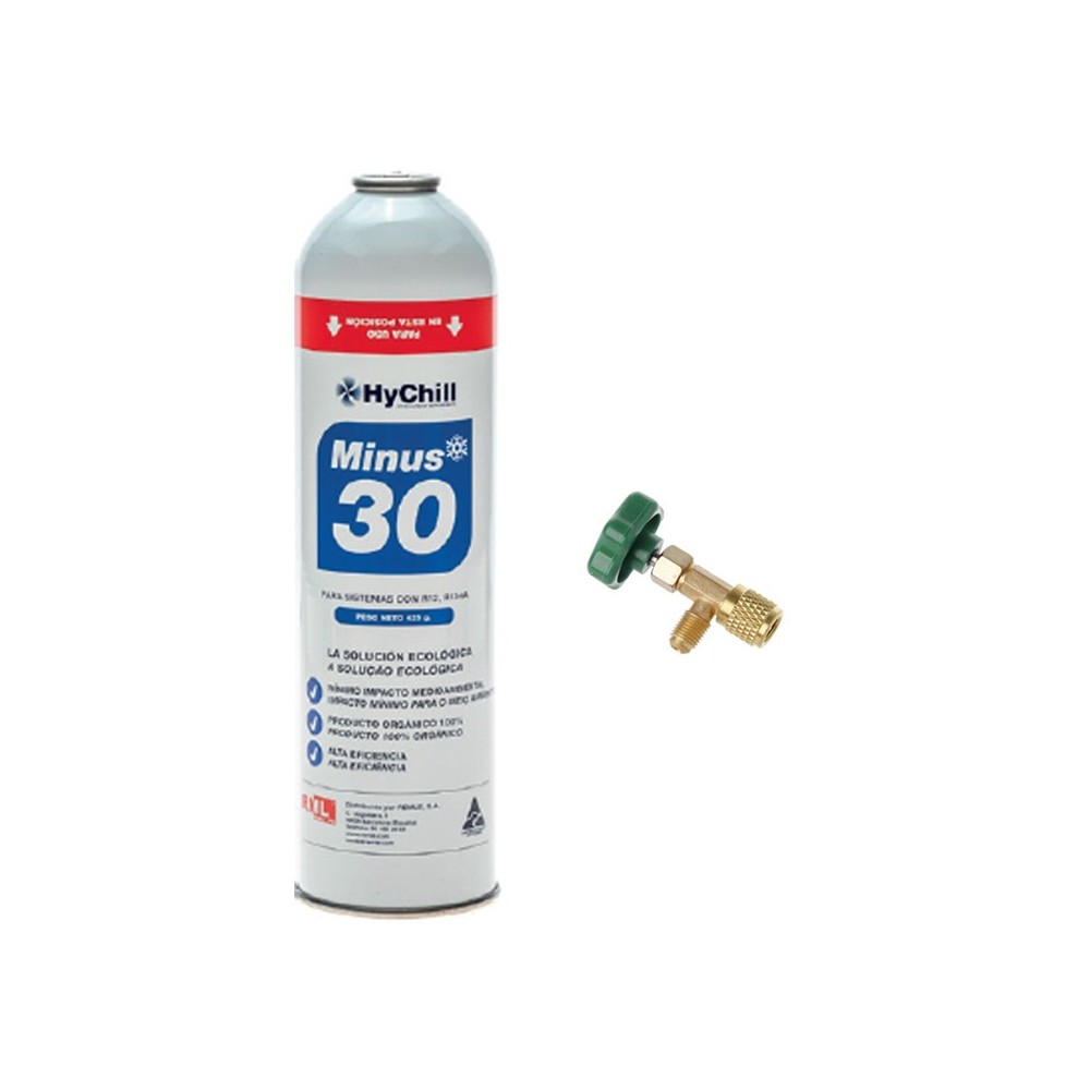 gasページ① Gas refrigerante ecológico MINUS 30 R12-R134A + llave de servicio